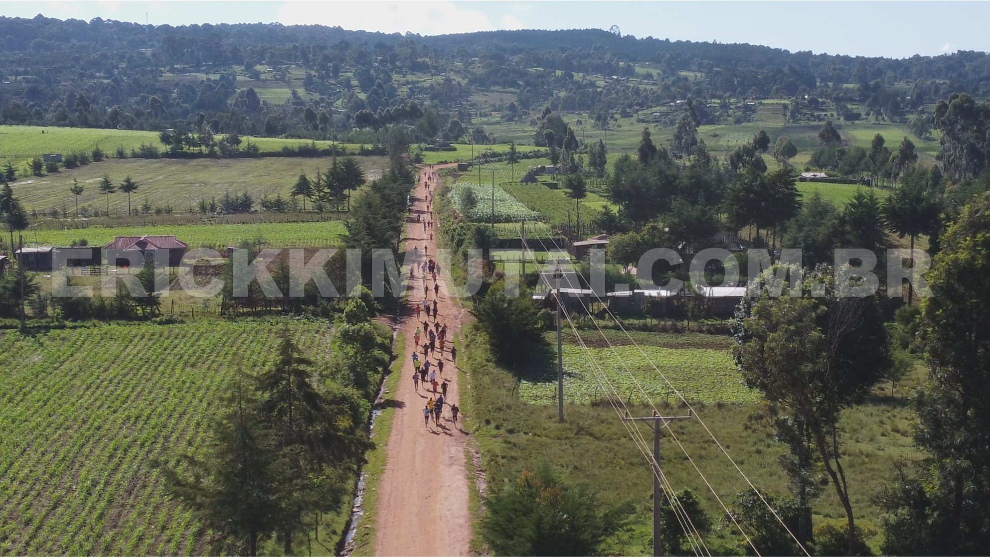 Atletas em treino em Iten